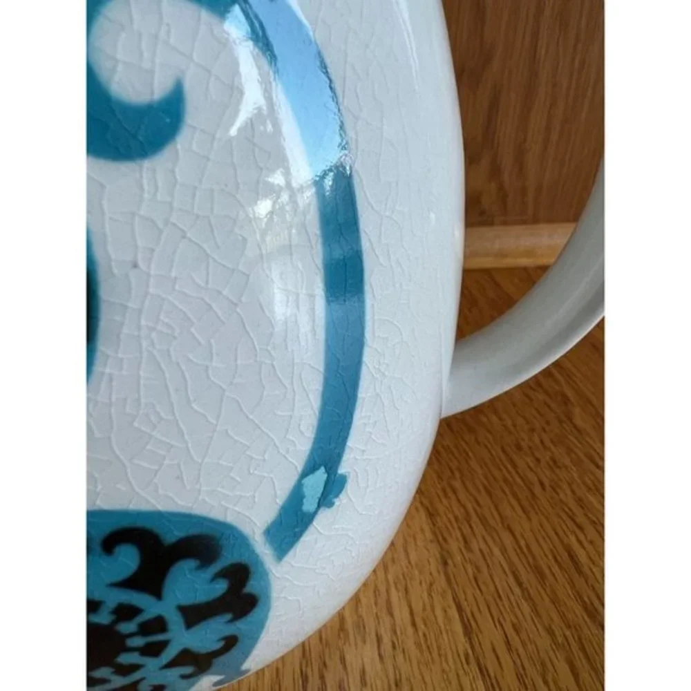 Arabia Finland‎ Scandinavian Mod Kitty Blue Cat Large Pitcher Vintage